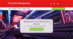 Desktop Screenshot of partybusmontgomery.com