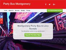 Tablet Screenshot of partybusmontgomery.com